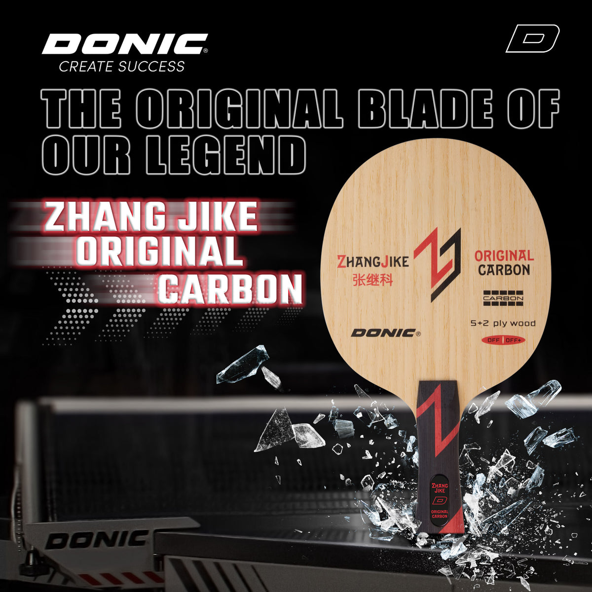 Lemn Paleta Tenis de Masa DONIC Zhang Jike Original Carbon