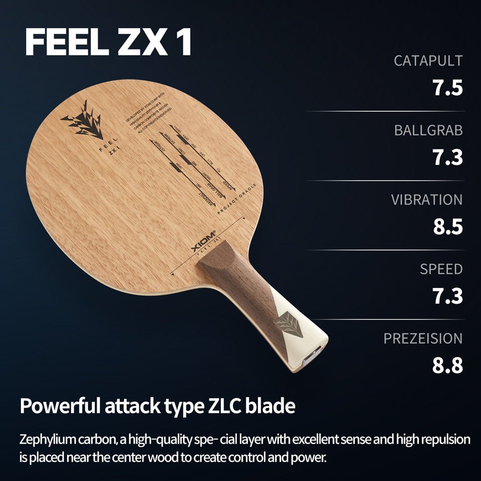 masa Lemn Paleta Tenis de Masa Xiom Feel ZX 1– TenisMasa.ro