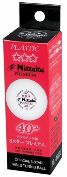 Set 3 mingi Tenis de Masa Nittaku Premium 40+ 3 stele Japan - Magazin Tenis de Masa