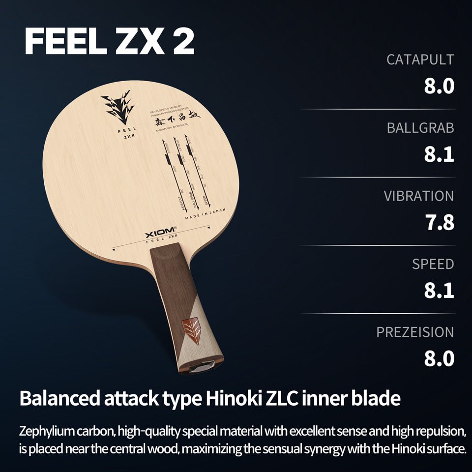 Lemn Paleta Tenis de Masa XIOM Feel ZX 2– TenisMasa.ro