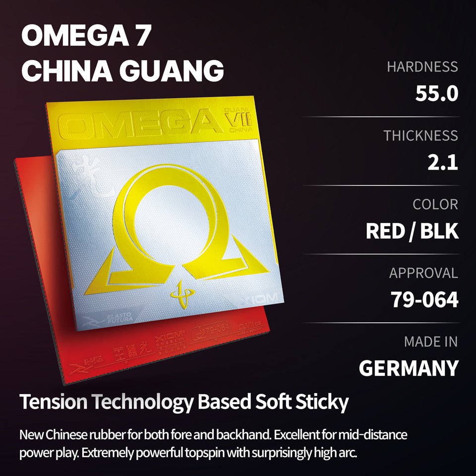 Fata Paleta Tenis de Masa XIOM Omega 7 China Guang - Magazin Tenis de Masa