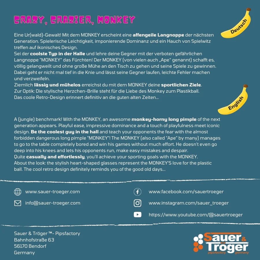 Fata Paleta Tenis de Masa Sauer & Troger Monkey - Magazin Tenis de Masa